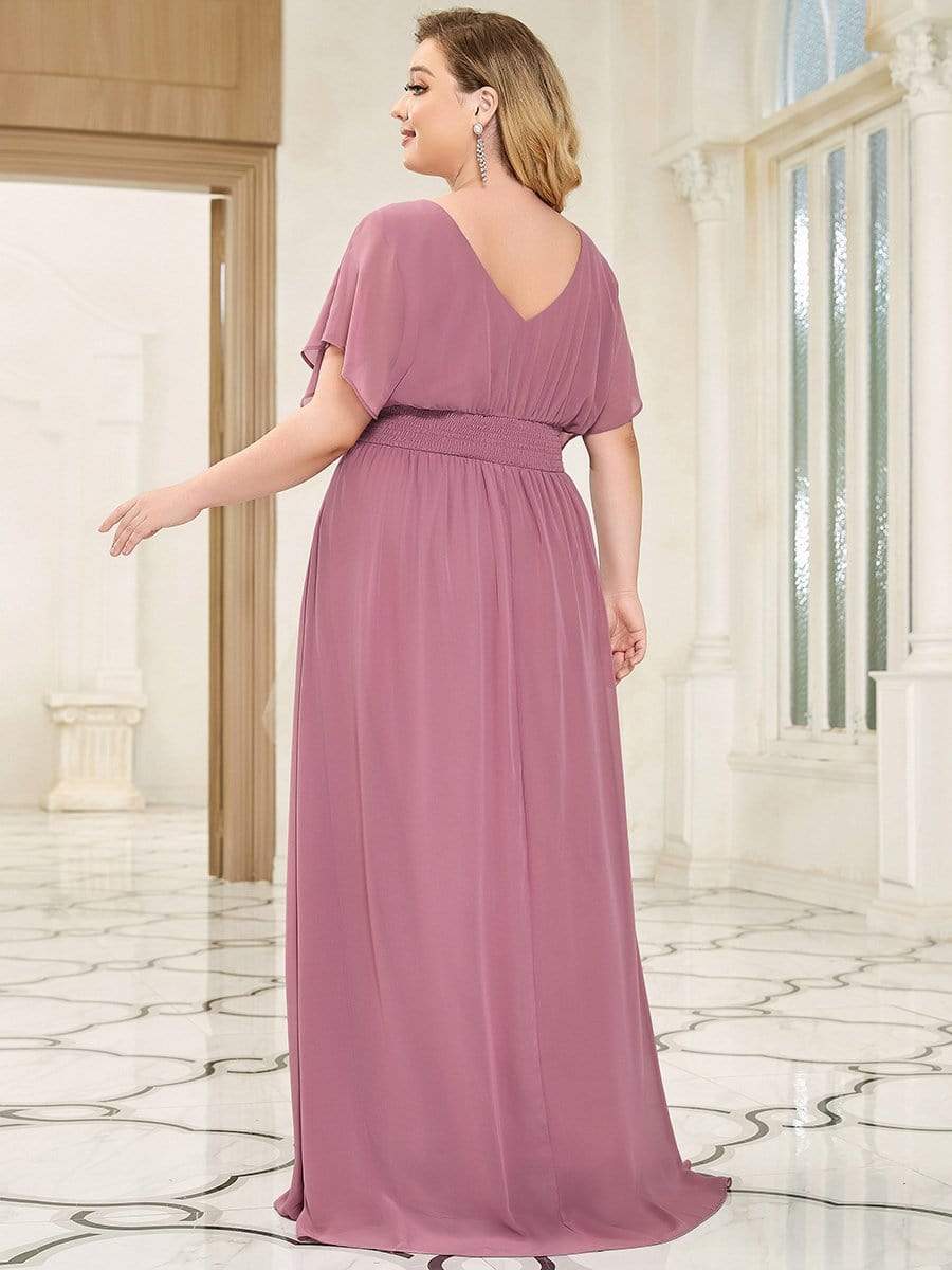 Größe Nach Maß Frauen A-Line Empire Taille Abendkleid 07851 #Farbe_Orchid