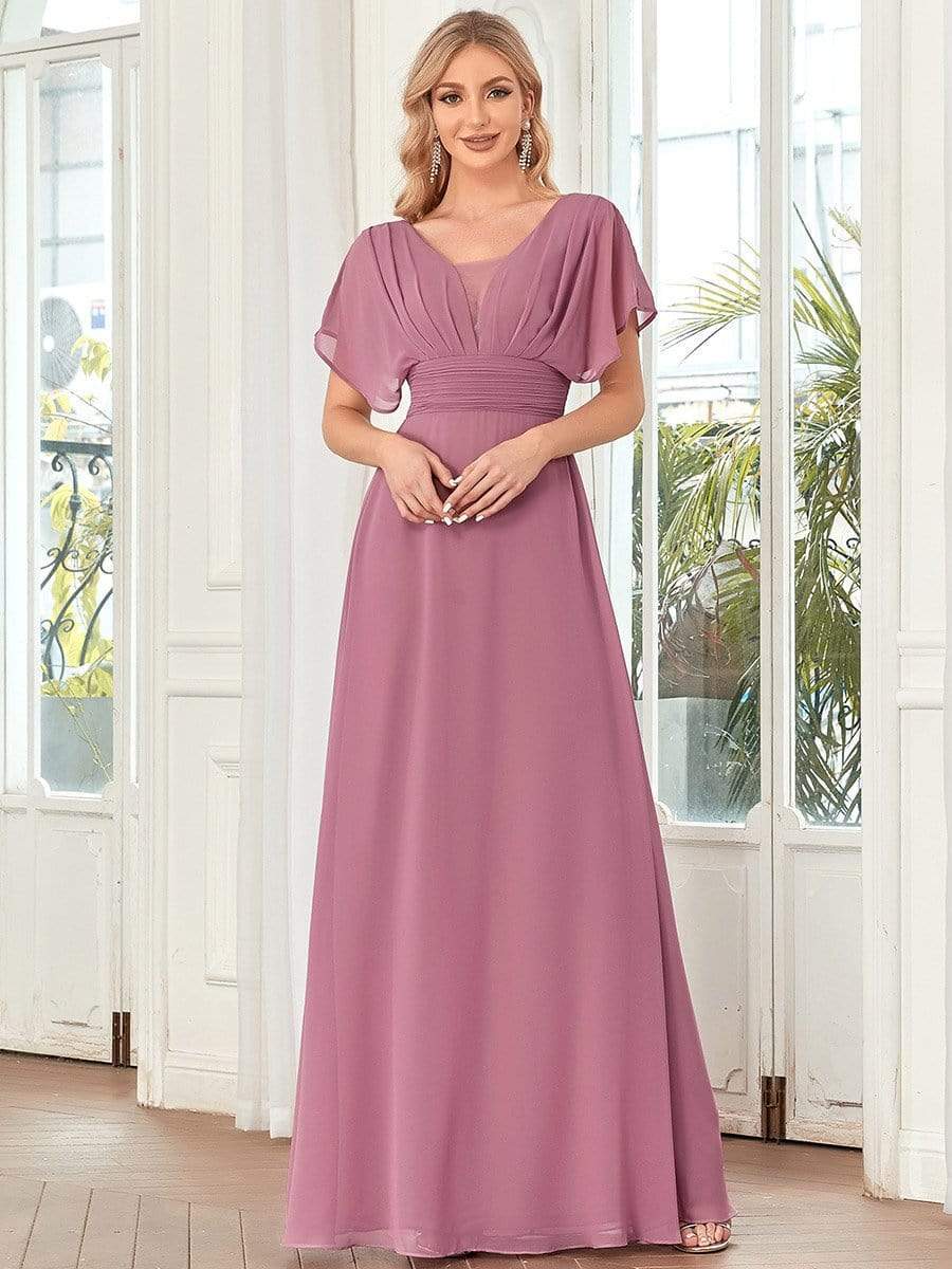 Größe Nach Maß Frauen A-Line Empire Taille Abendkleid 07851 #Farbe_Orchid